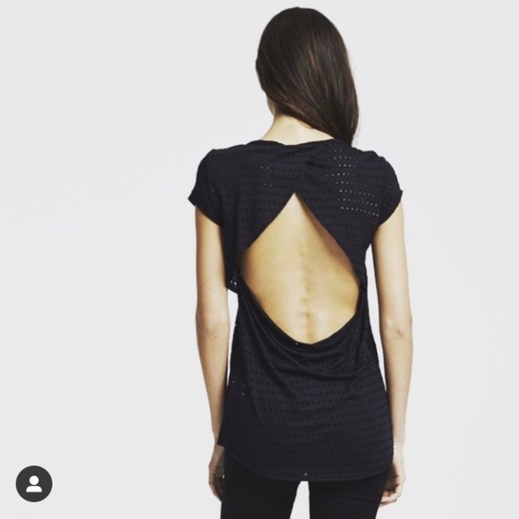 TWENTY Montreal Black Open Back T-shirt - Picture 1 of 4